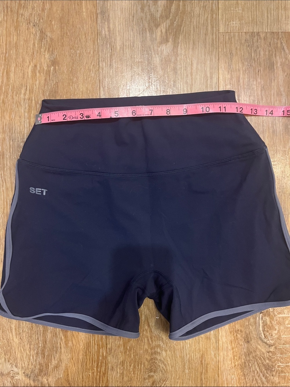 SET Active Sportbody Navy Shorts Large Bike Yoga Running Workout Gym Athletic - Picture 7 of 8